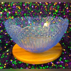 Gorham Blue Glass Bowl. Large